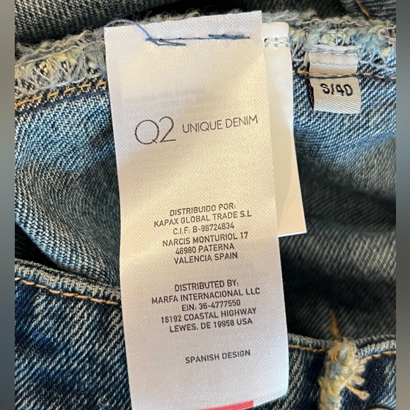 NWOT Q2 Premium Denim BELTED BUTTONED DENIM MAXI SKIRT in Small (4) - Picture 11 of 12